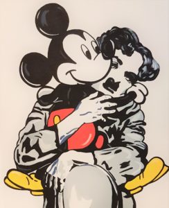Charlie loves Mikey Mouse - Farbgrafik auf Papier - 40 x 50cm