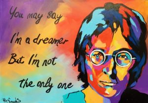 John Lennon - Acryl auf Leinwand - 100 x 70 cm