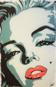 Marilyn Monroe - Farbgrafik auf Papier - 40 x 50 cm