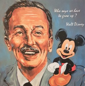 Tribute to Walt Disney - Farbgrafik auf Papier - 40 x 50 cm